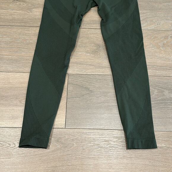 SENITA ATHLETICS Green Seamless‎ Striped Waist High Rise Active Leggings Size S - Picture 5 of 9